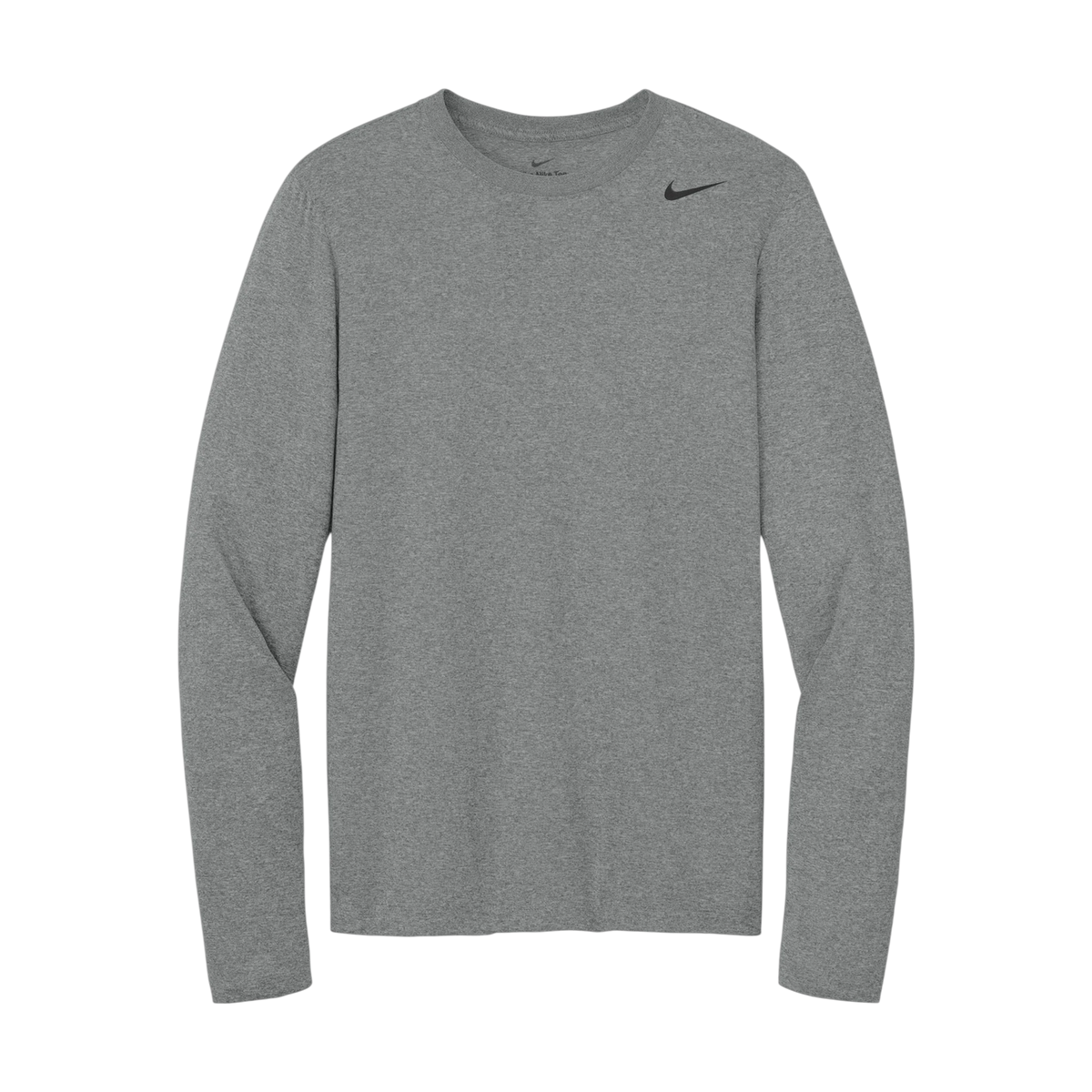 Nike Team rLegend Long Sleeve Tee in Carbon Heather — custom branded by Motive