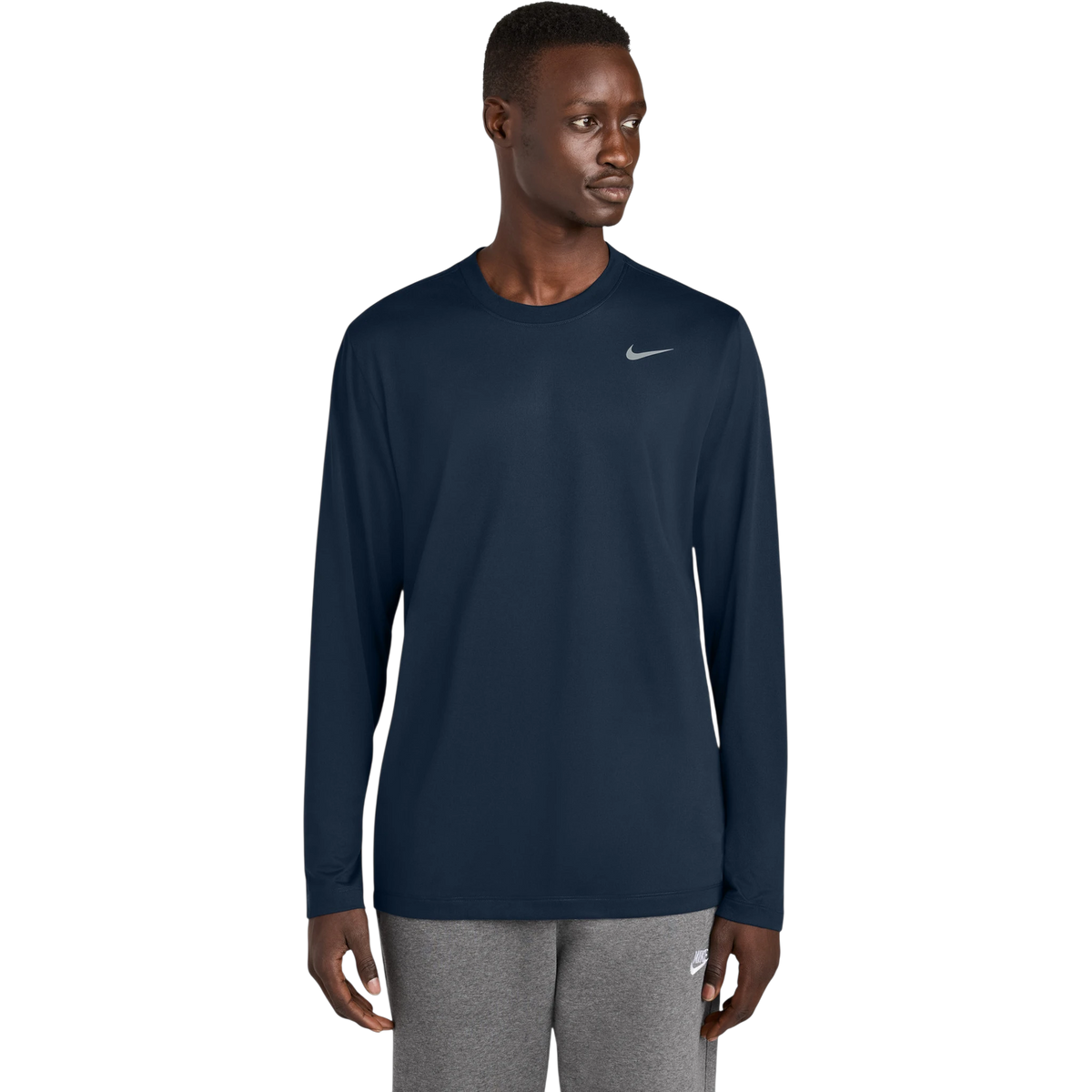 Nike Team rLegend Long Sleeve Tee in College Navy