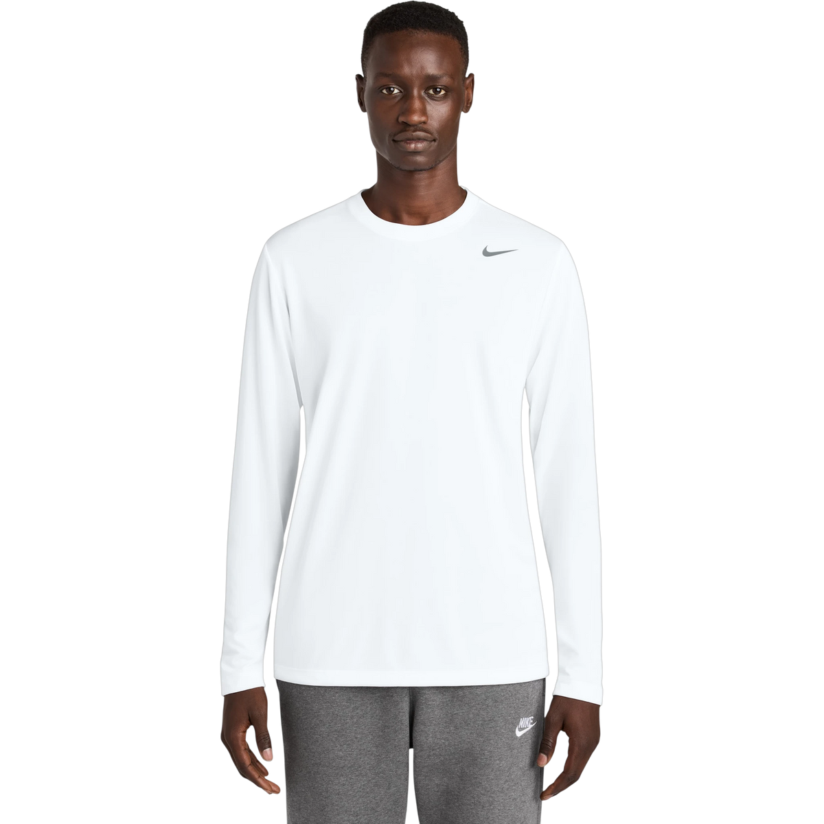Nike Team rLegend Long Sleeve Tee in White — custom branded by Motive
