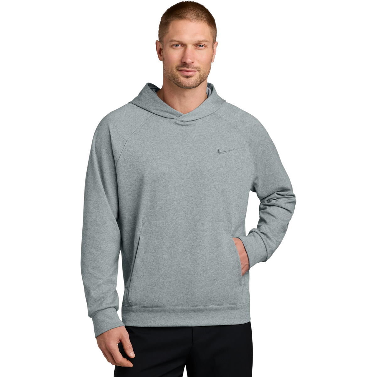 Nike Dri-FIT Primary Hoodie in Cool Grey Heather