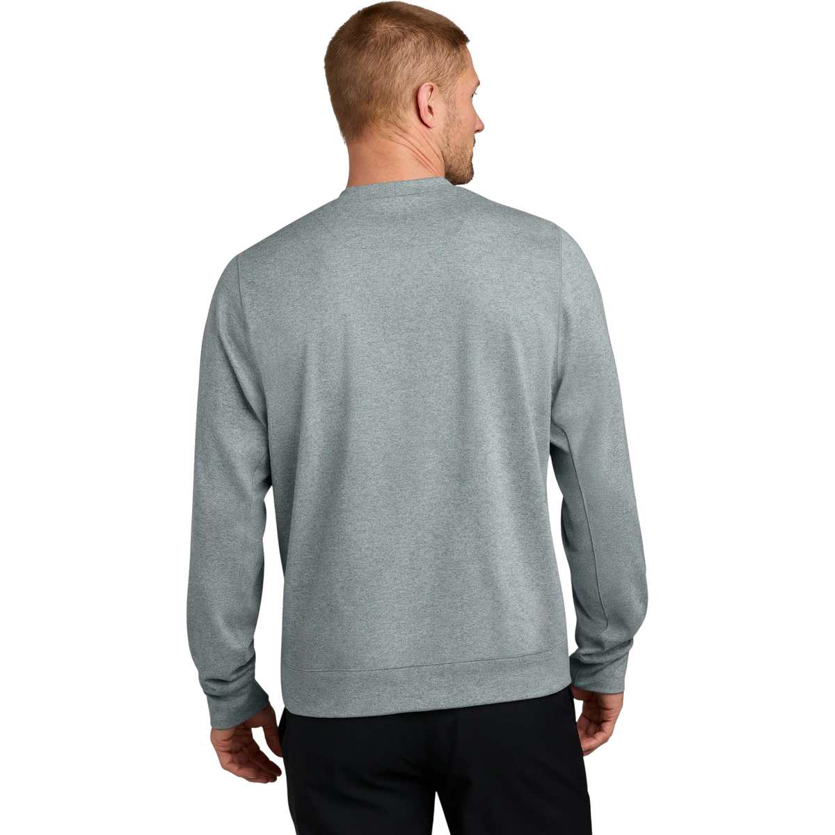 Nike Dri-FIT Primary Crew in Cool Grey Heather — custom branded by Motive