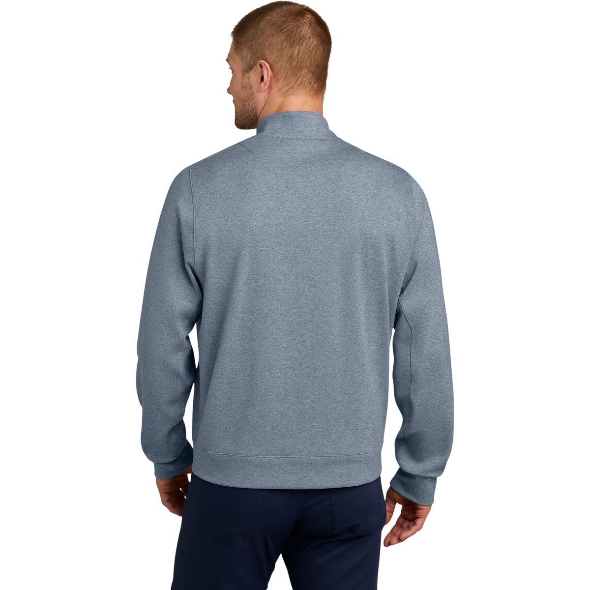 Nike Dri-FIT Primary 1/4-Zip in Navy Heather — custom branded by Motive
