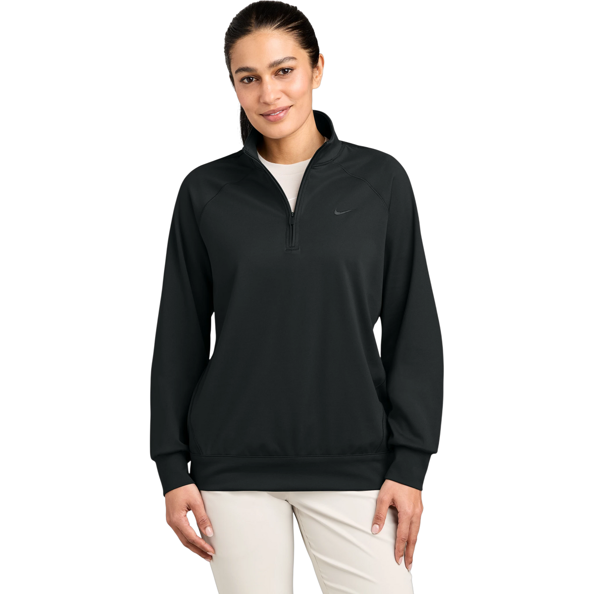 Nike Women's Dri-FIT Primary 1/4-Zip in Black