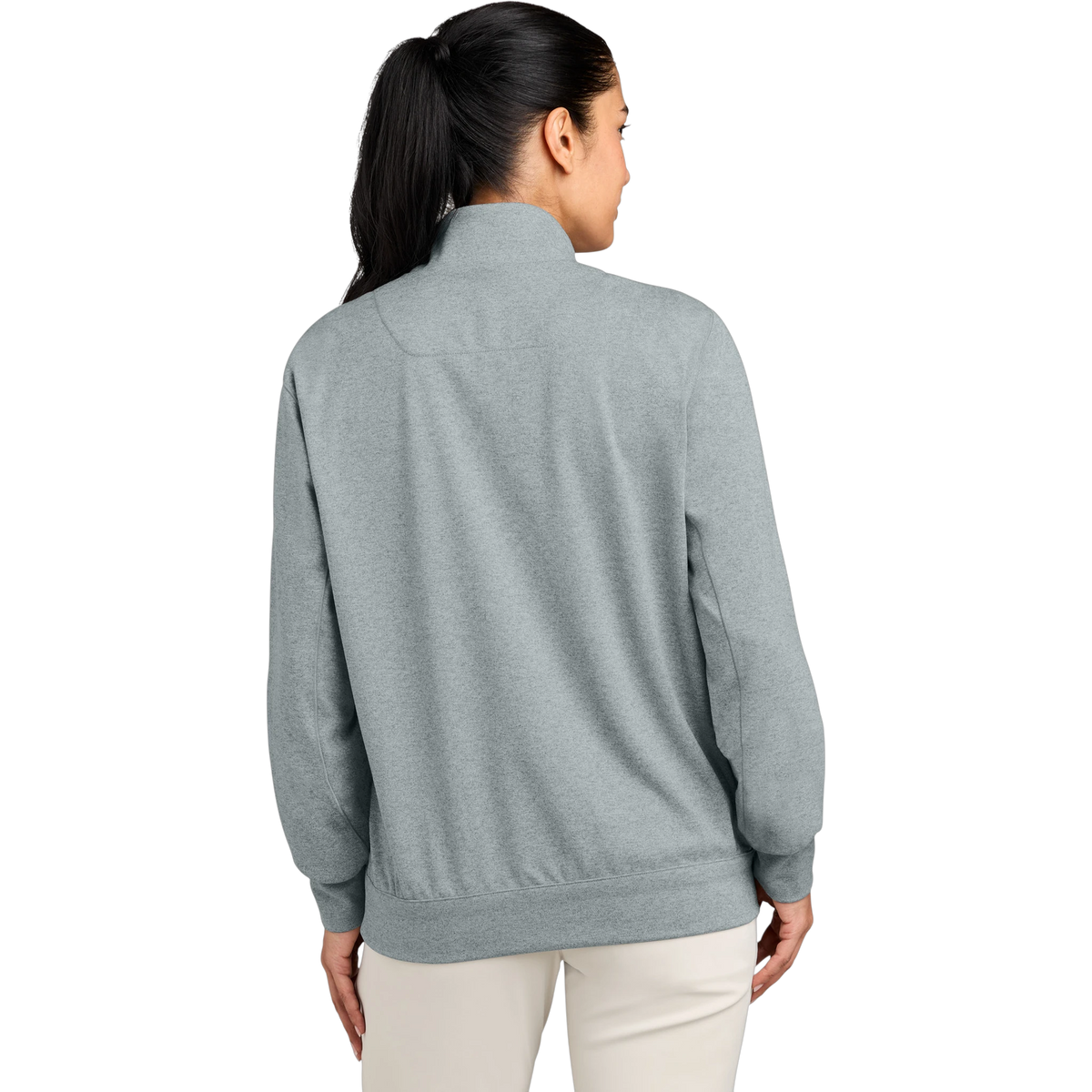 Nike Women's Dri-FIT Primary 1/4-Zip in Cool Grey Heather — custom branded by Motive
