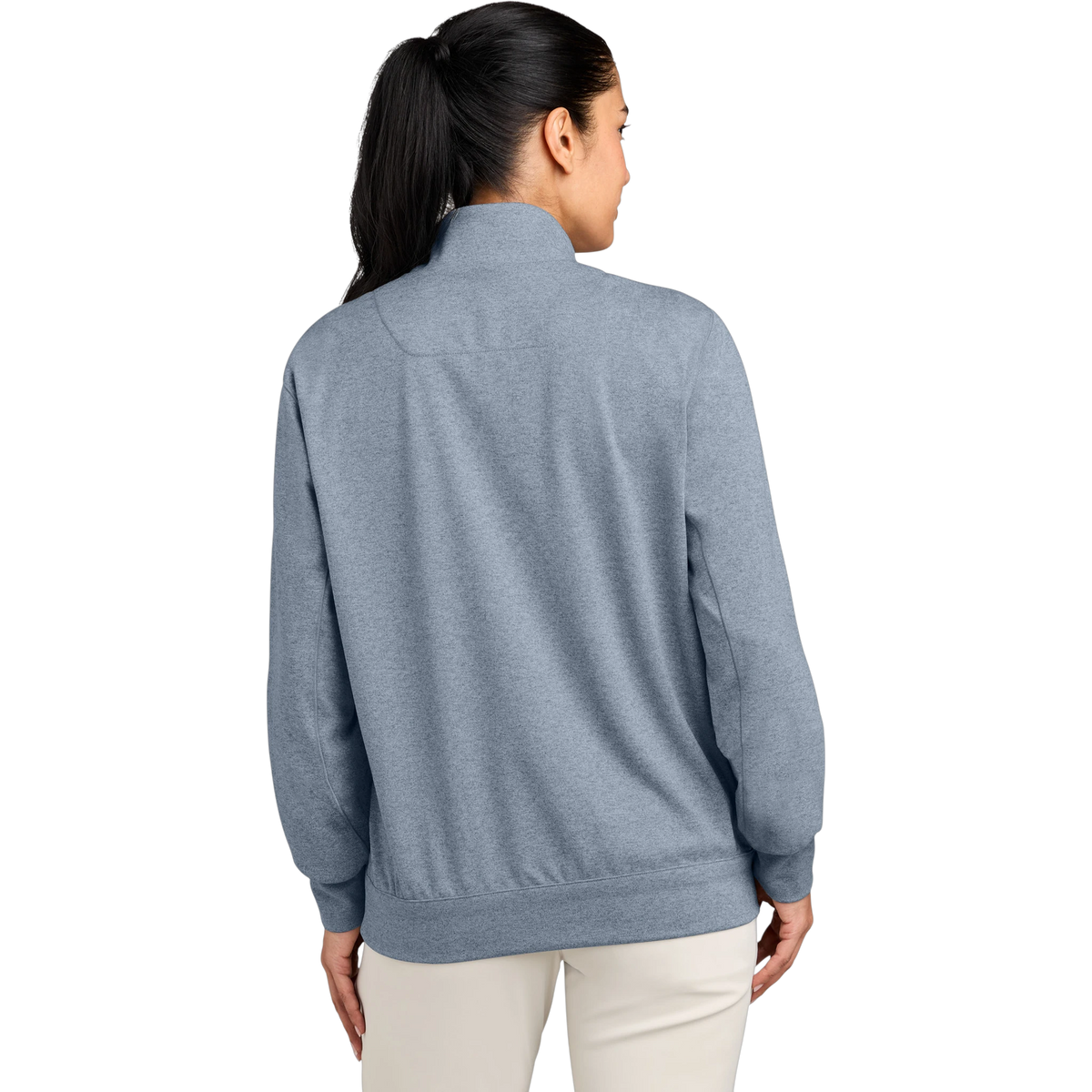 Nike Women's Dri-FIT Primary 1/4-Zip in Navy Heather — custom branded by Motive
