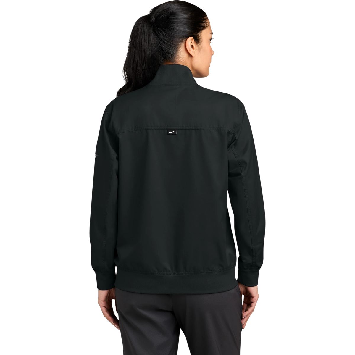 Nike Women's Bomber Jacket in Black — custom branded by Motive