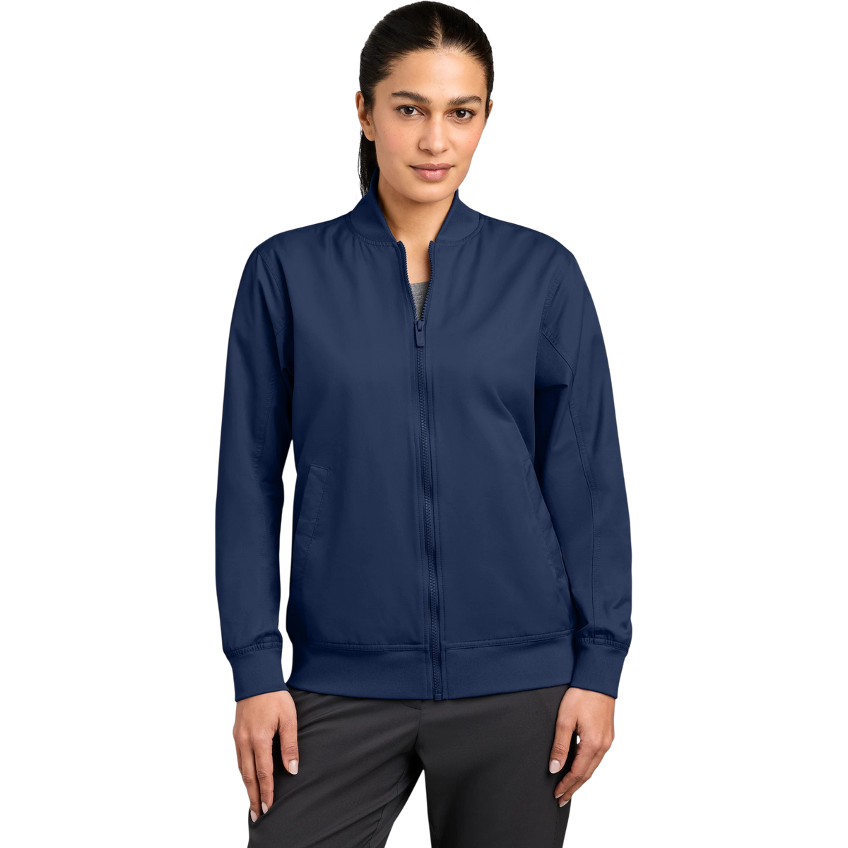 Nike Women's Bomber Jacket in Midnight Navy — custom branded by Motive