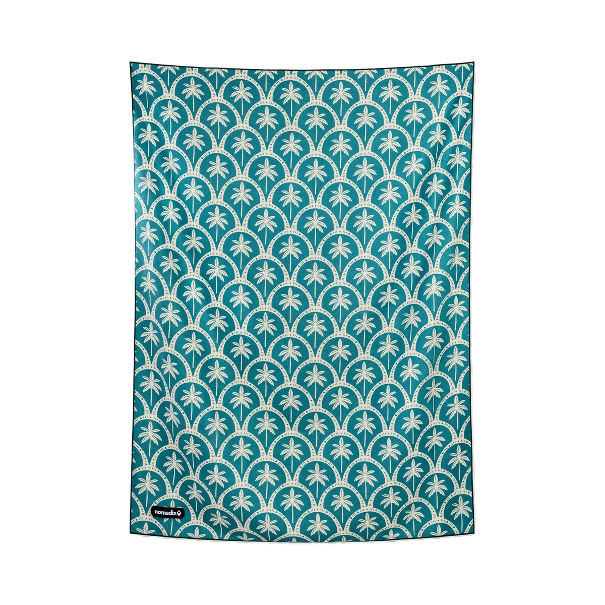 Nomadix Blanket Towel in Palms Resort Teal Ocean — custom branded by Motive