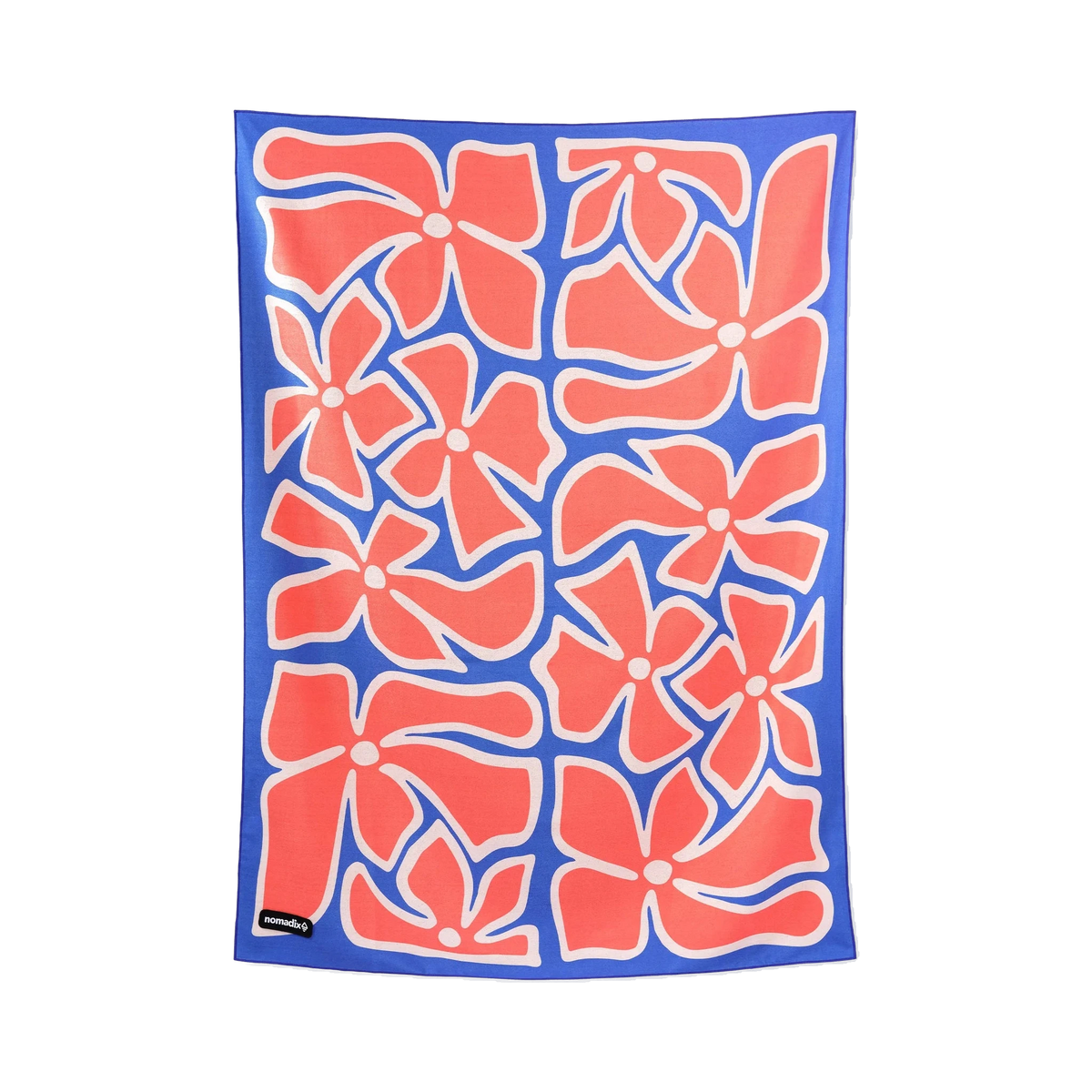 Nomadix Blanket Towel in Wild Flowers Stellar Blue Red — custom branded by Motive
