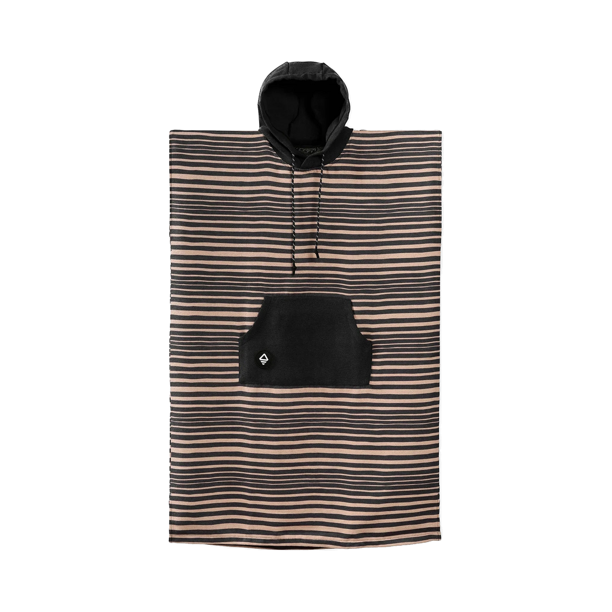Nomadix Changing Poncho in Heritage Stripe Black and Tan — custom branded by Motive