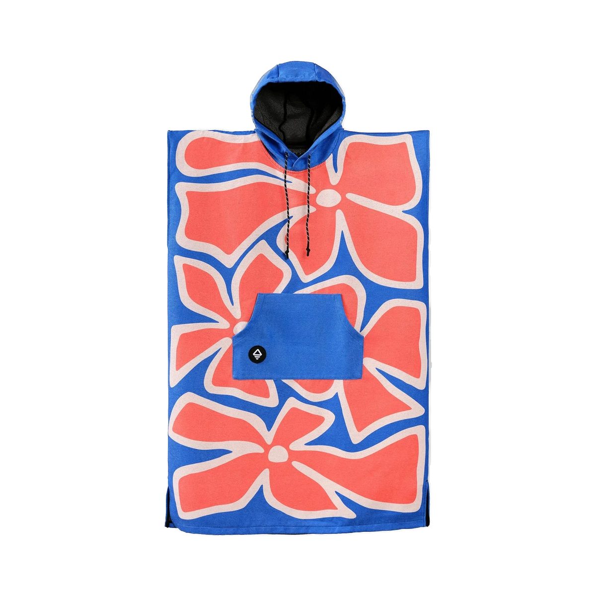 Nomadix Changing Poncho in Wild Flowers Stellar Blue Red — custom branded by Motive
