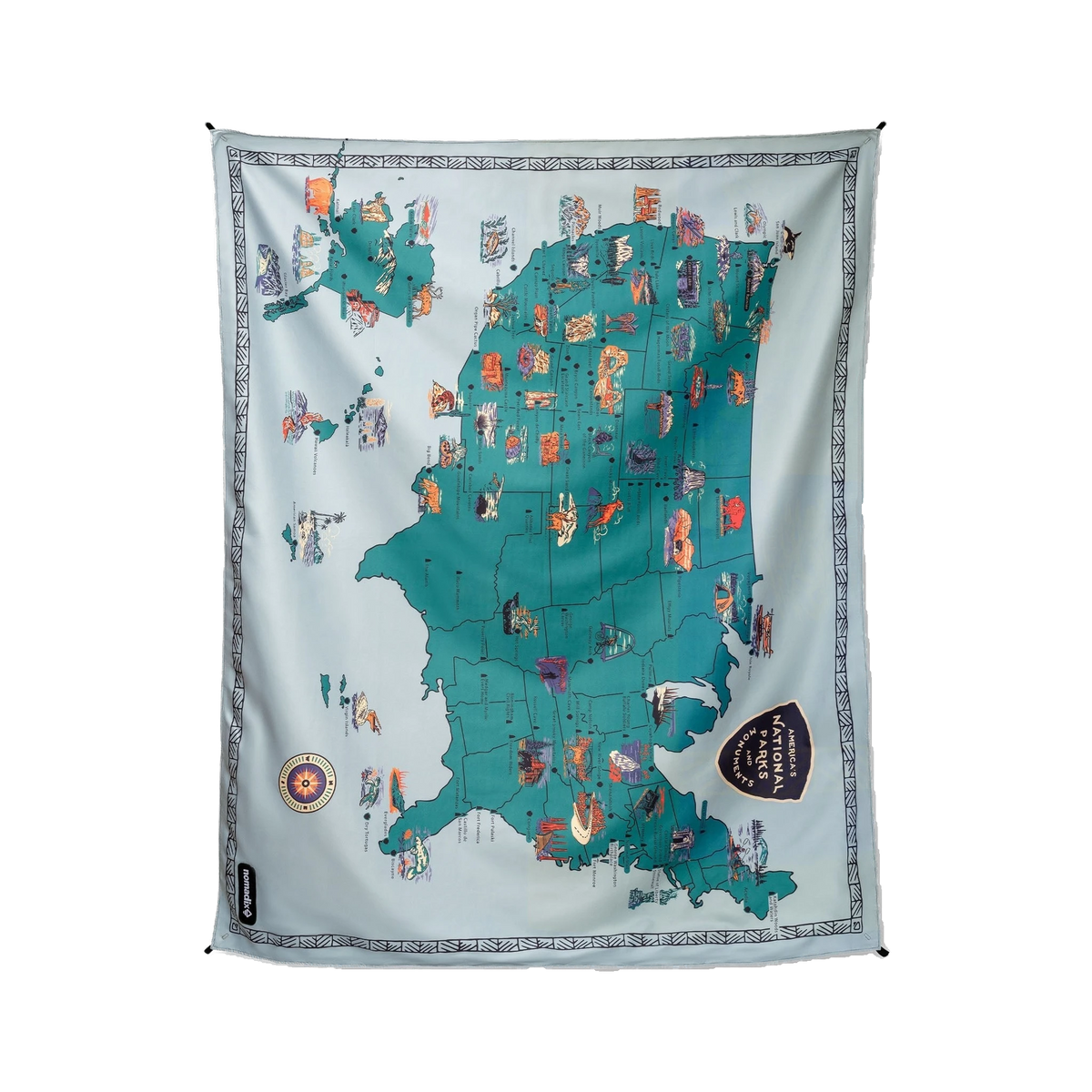 Nomadix Festival Blanket in National Parks and Monuments Map