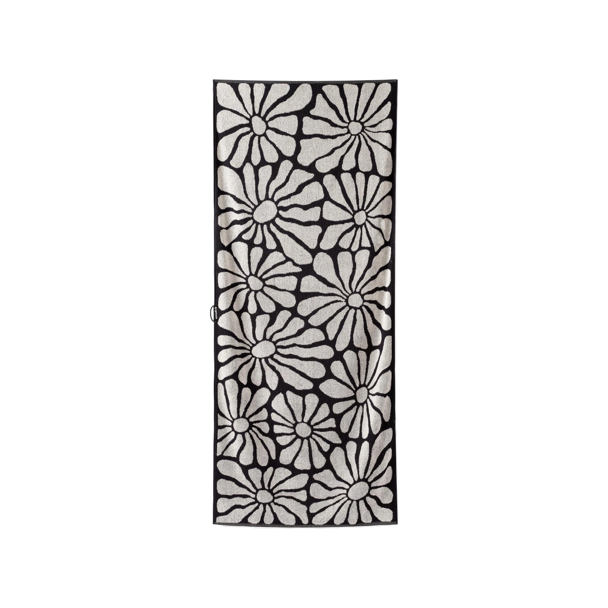 Nomadix Organic Cotton Beach Towel in Lazy Daisy Black — custom branded by Motive