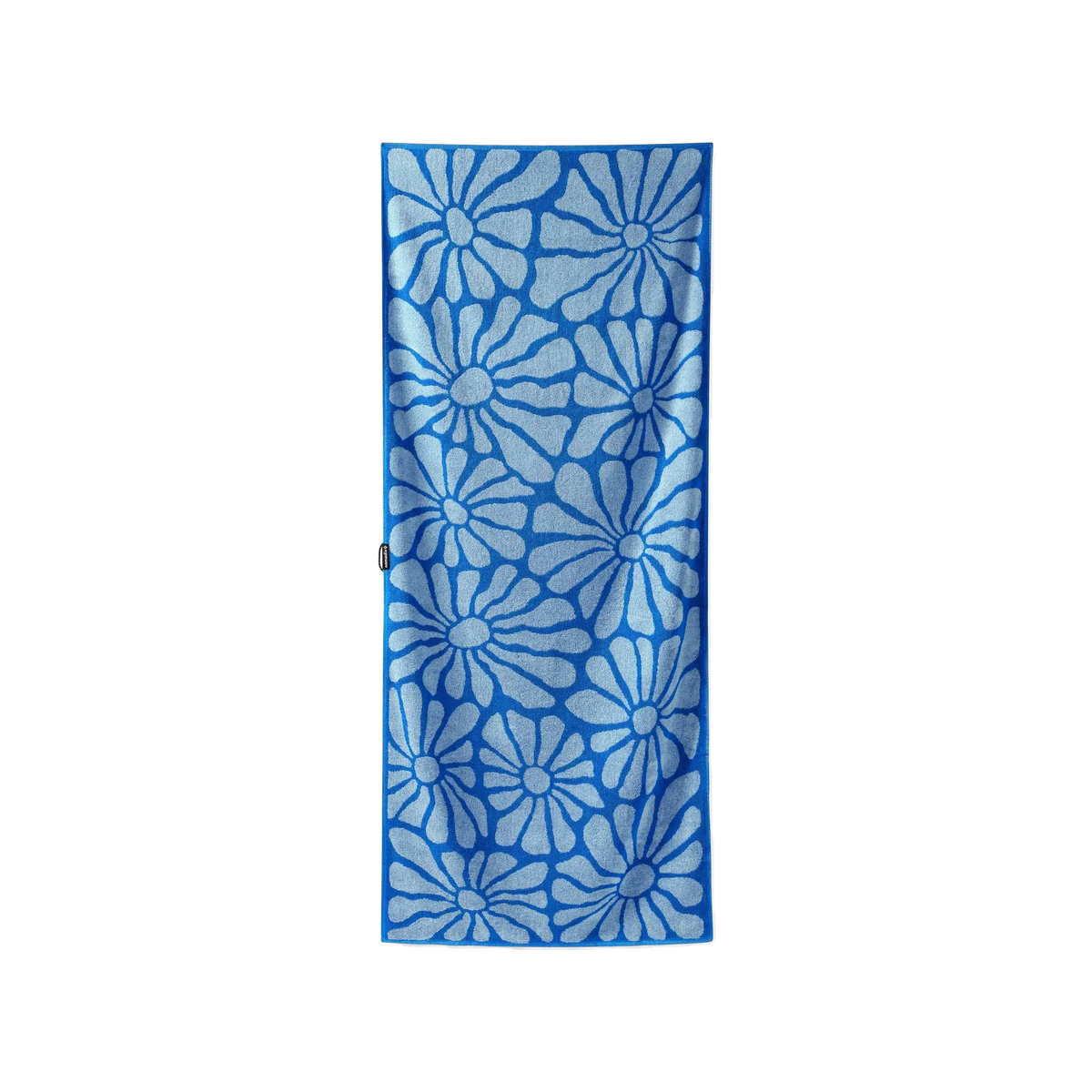 Nomadix Organic Cotton Beach Towel in Lazy Daisy Stellar Coastal Blue — custom branded by Motive