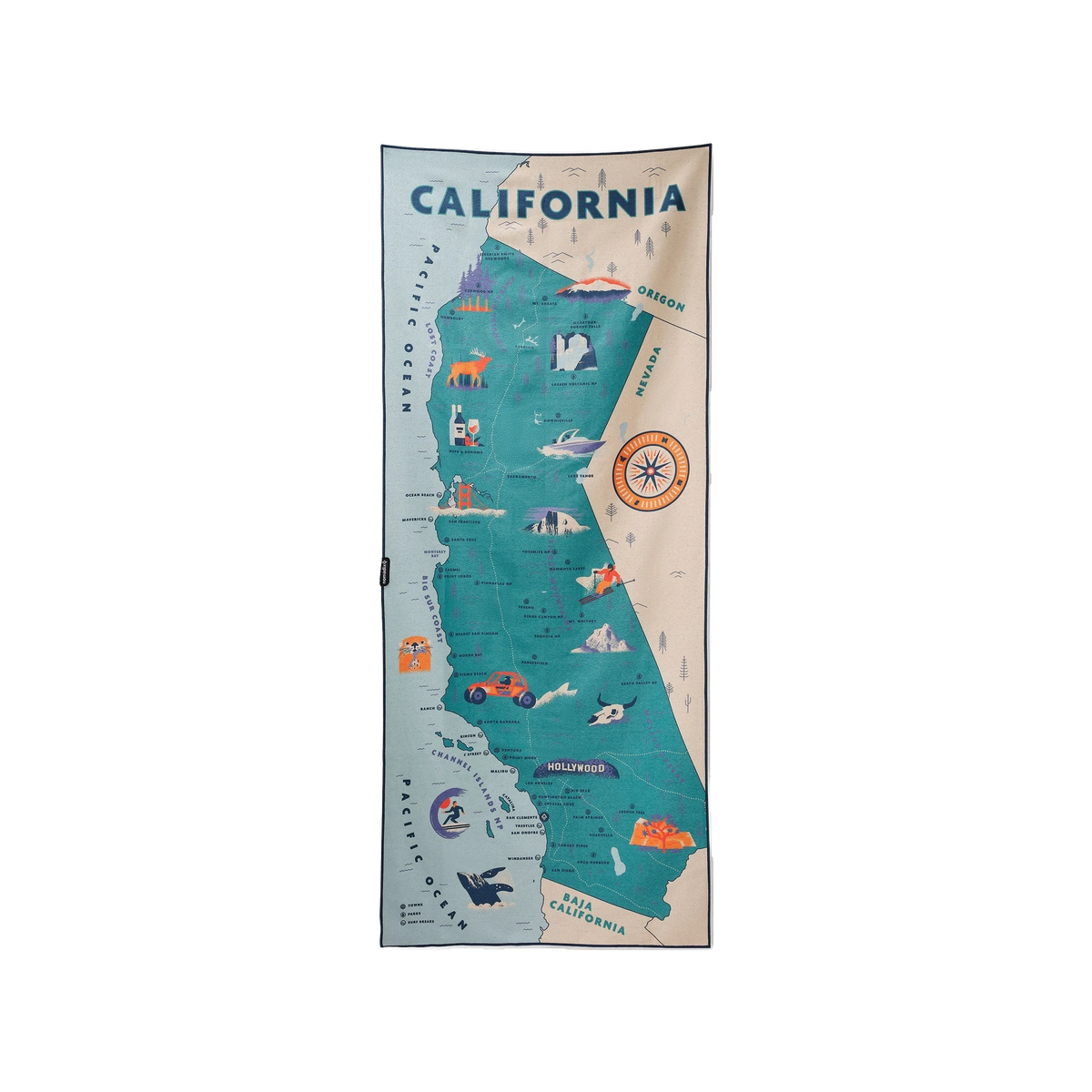 Nomadix Original Towel in California Map — custom branded by Motive
