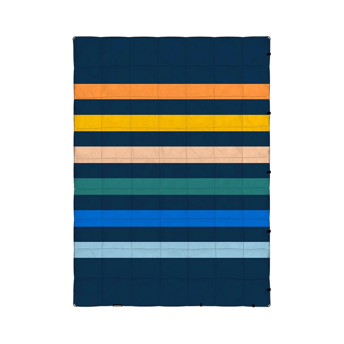 Nomadix Graphene Puffer Blanket in Retro Multi — custom branded by Motive