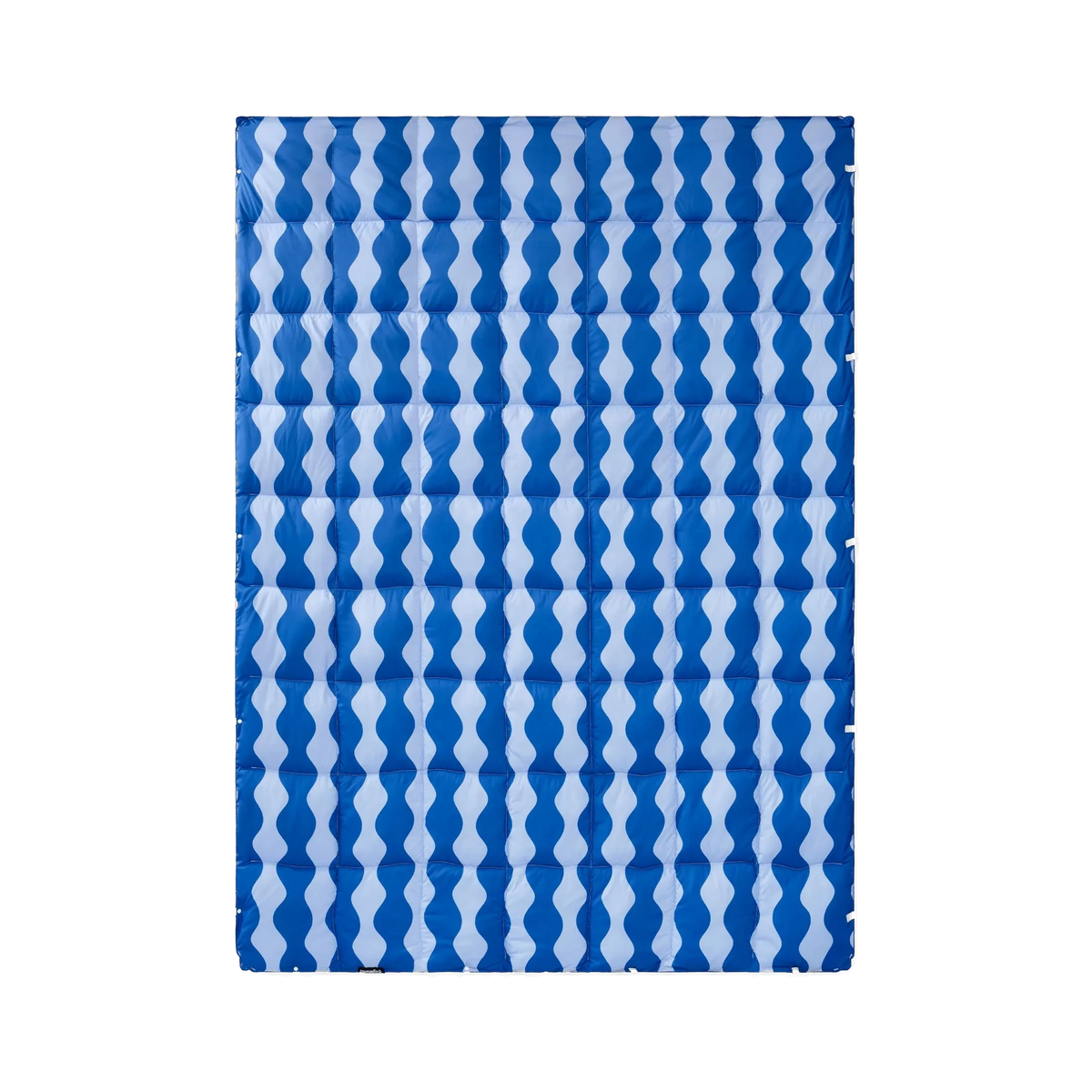 Nomadix Graphene Puffer Blanket in Slack Tide Coastal Blue — custom branded by Motive