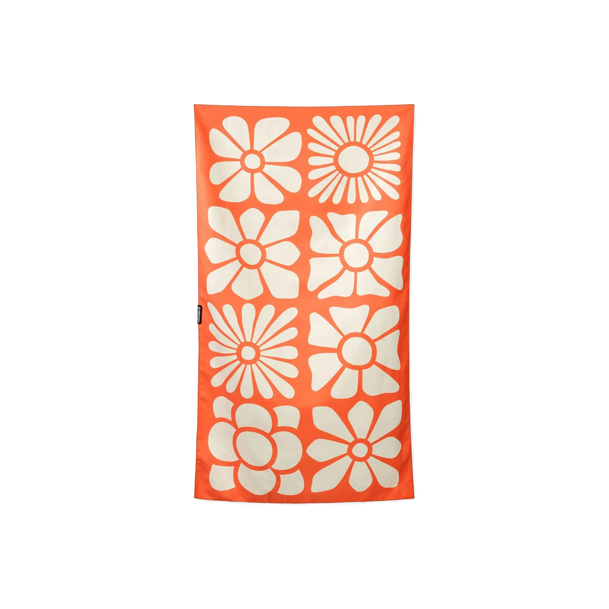 Nomadix Ultralight Towel in Big Flowers Expedition Orange — custom branded by Motive