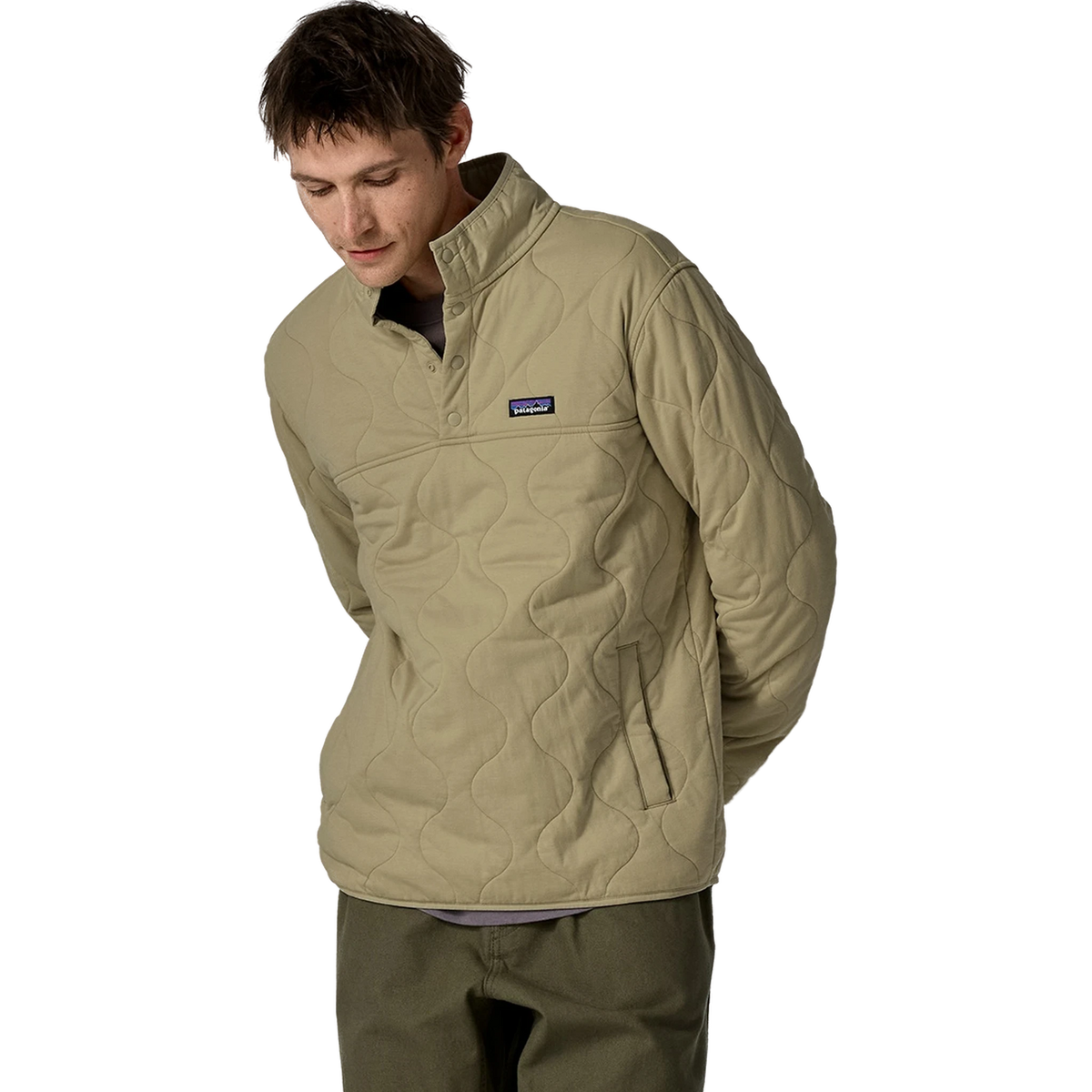 Patagonia Daily Quilted Snap-T Pullover in Weathered Stone