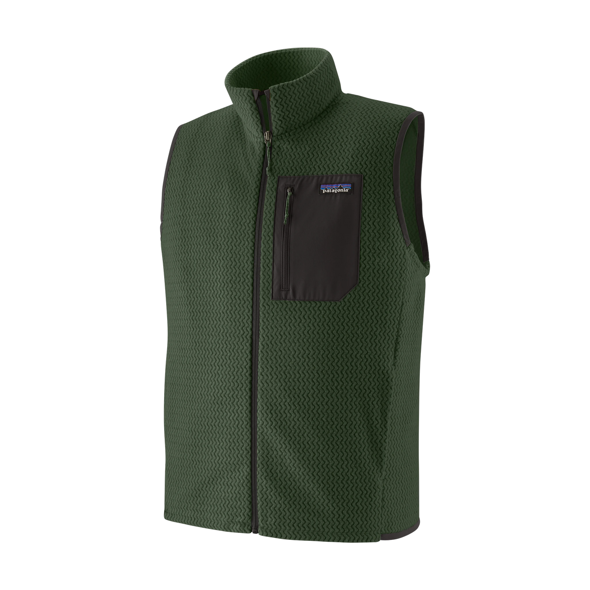 Patagonia R1 Air Fleece Vest in Treeline Green