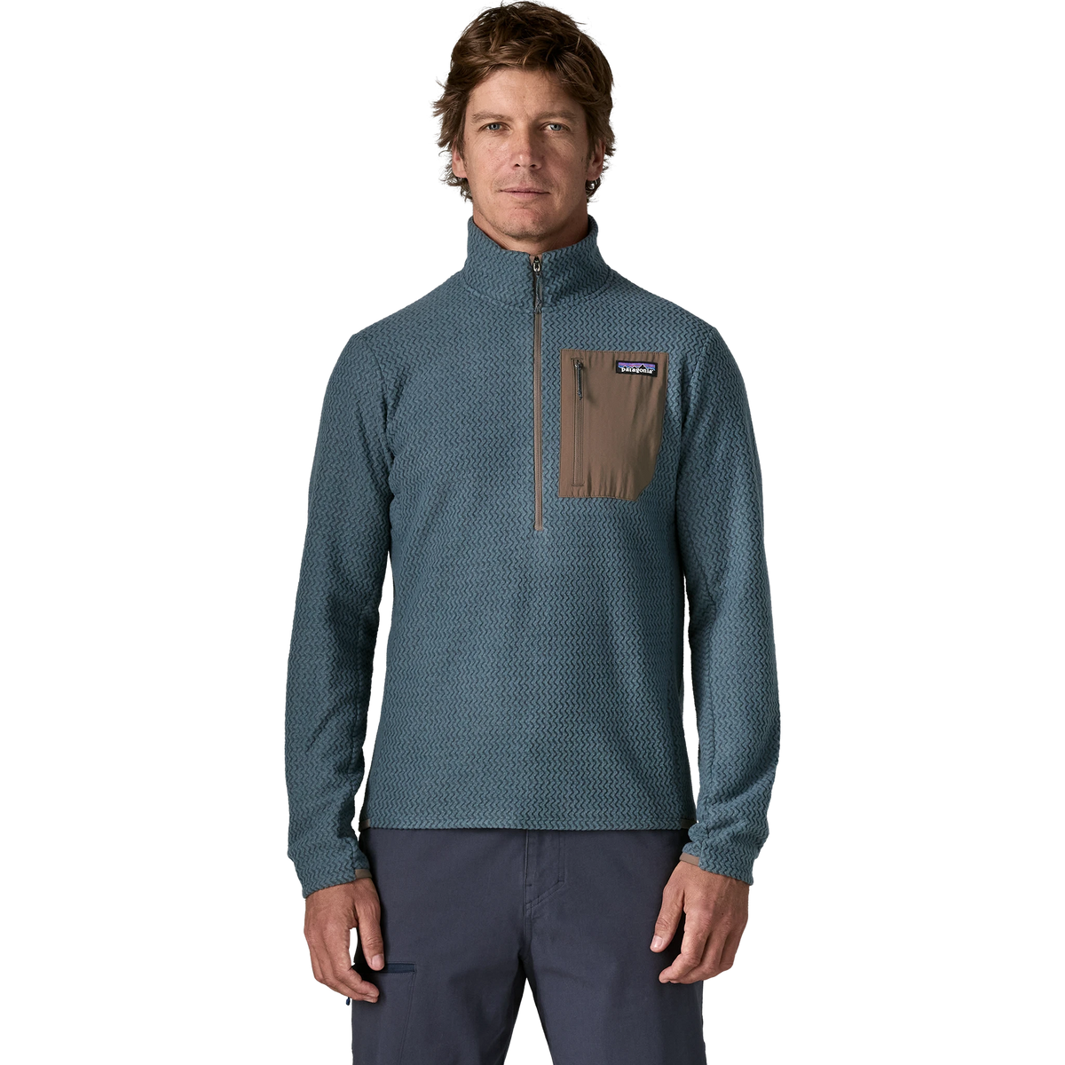 Patagonia R1 Air Fleece Zip-Neck in Summit Blue