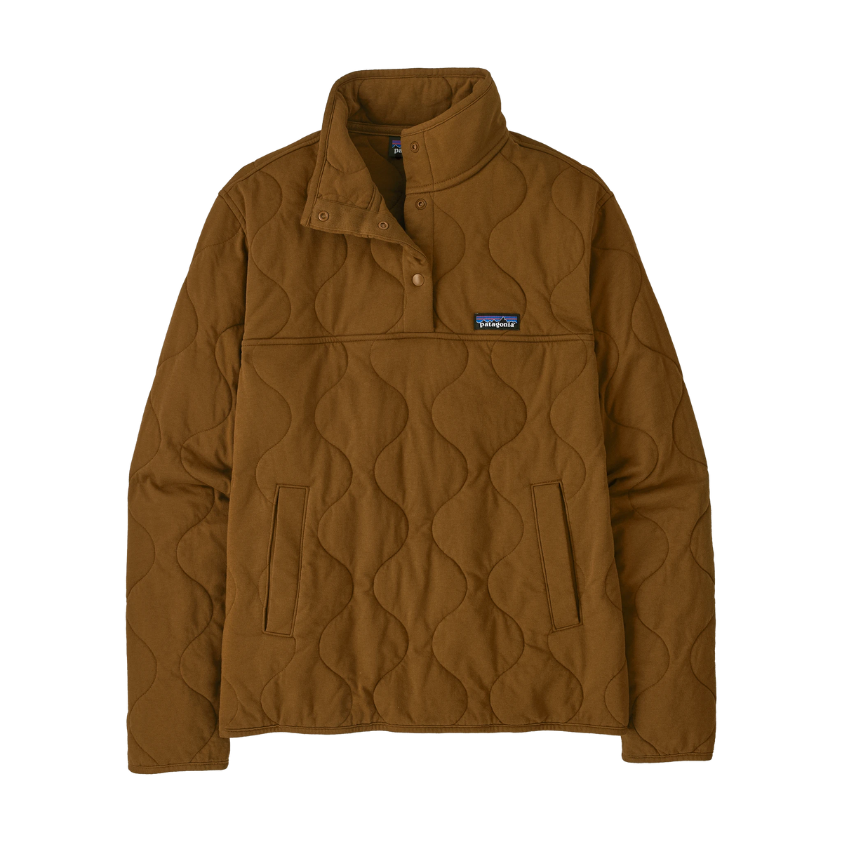 Patagonia Women's Daily Quilted Snap-T Pullover in Wolf Brown