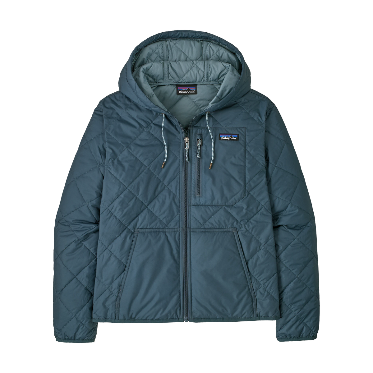Patagonia Women's Diamond Quilted Bomber Hoody in Summit Blue