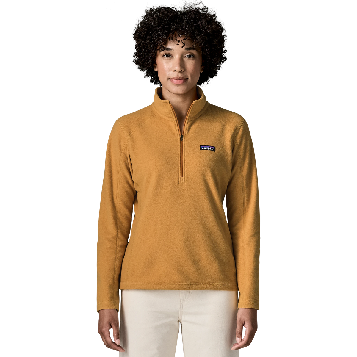 Patagonia Women's Micro D 1/4-Zip Fleece in Dried Mango
