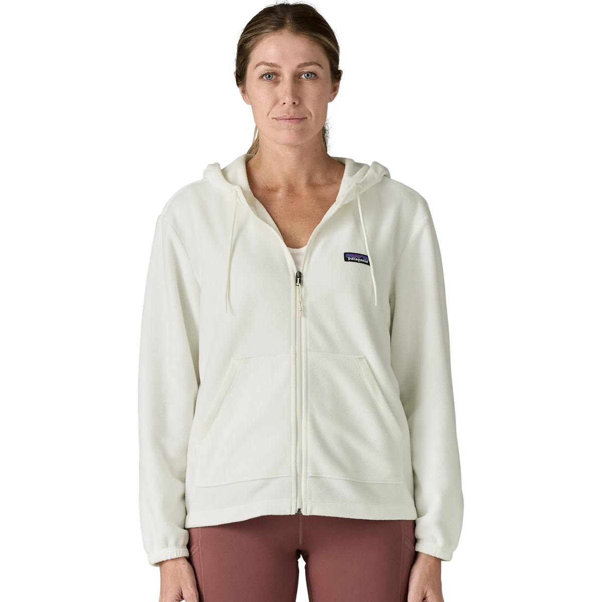 Patagonia Women's Micro D Fleece Hoody in Birch White