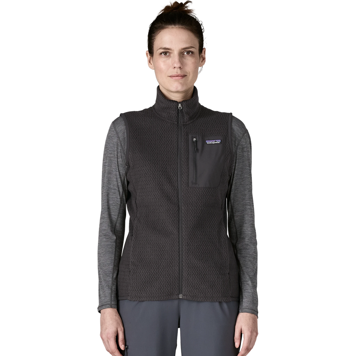 Patagonia Women's R1 Air Fleece Vest in Black