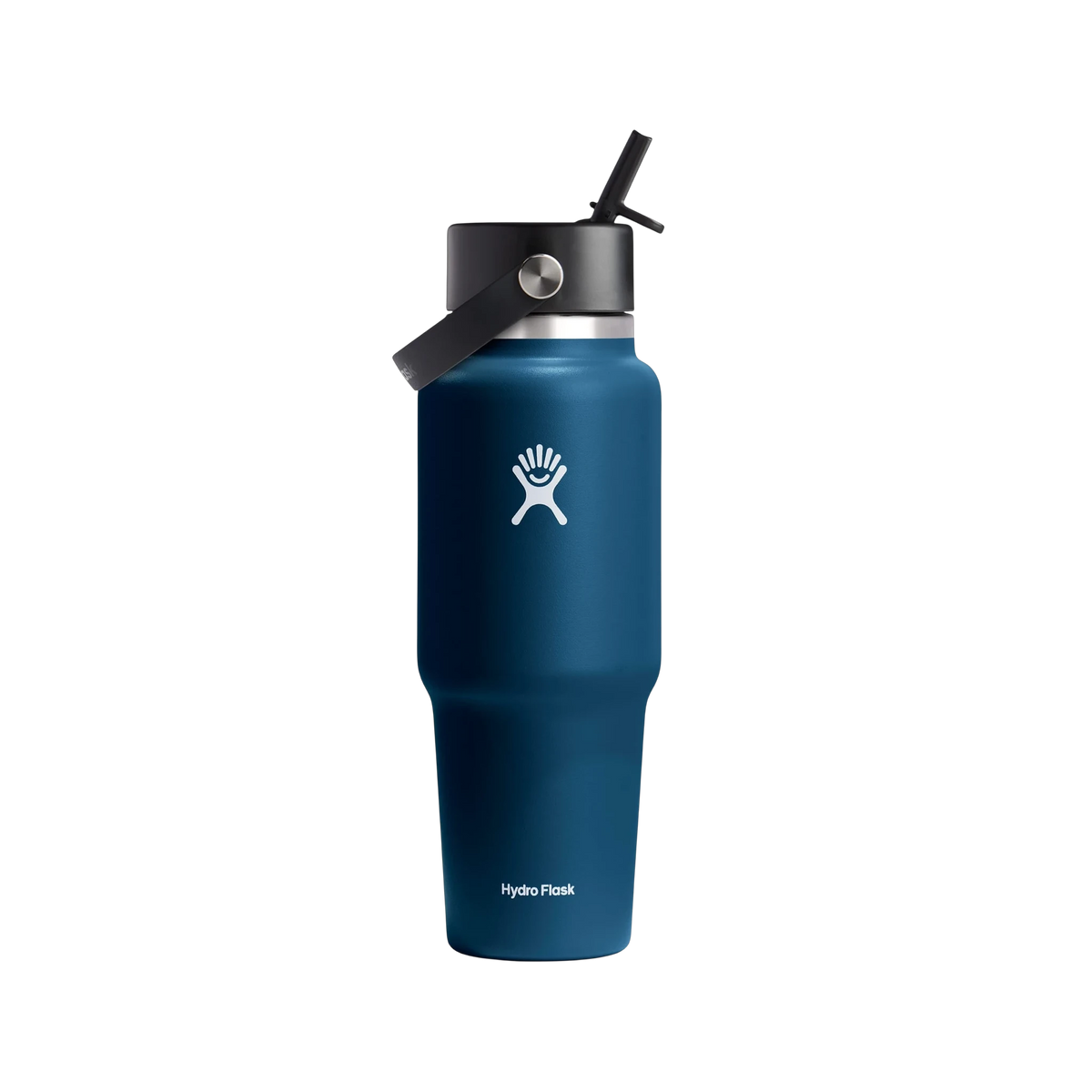 Hydro Flask 32 oz Travel Bottle with Flex Straw Cap in Indigo — custom branded by Motive