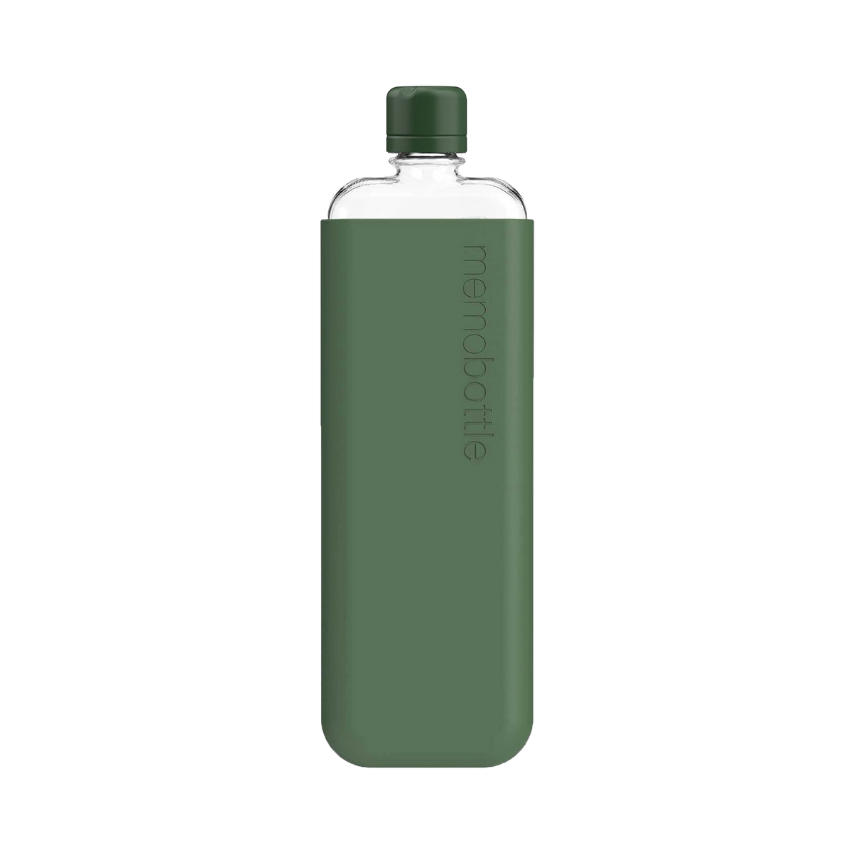 Memobottle Slim in Moss Green — custom branded by Motive