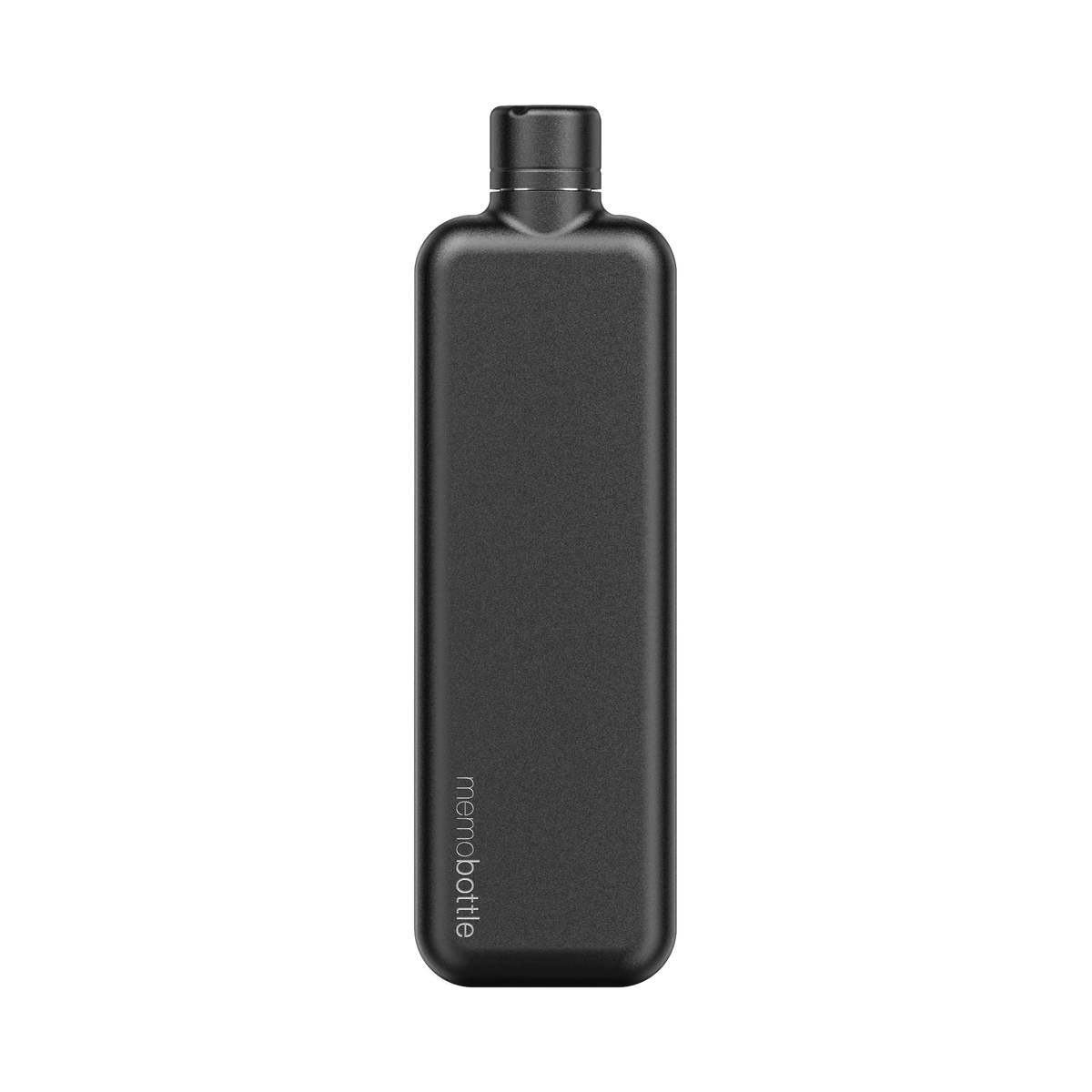 Memobottle Slim in Stainless Black — custom branded by Motive