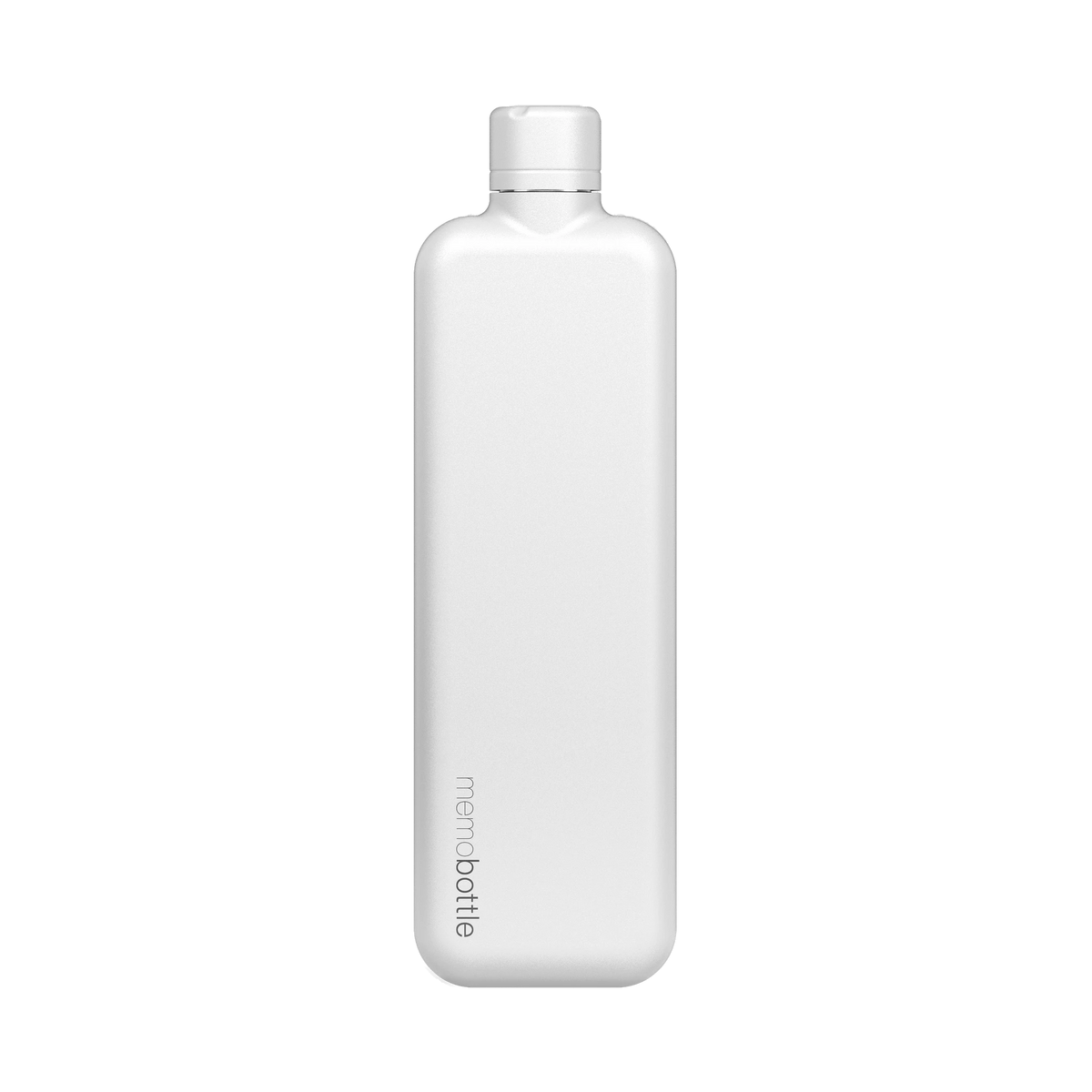 Memobottle Slim in Stainless White — custom branded by Motive