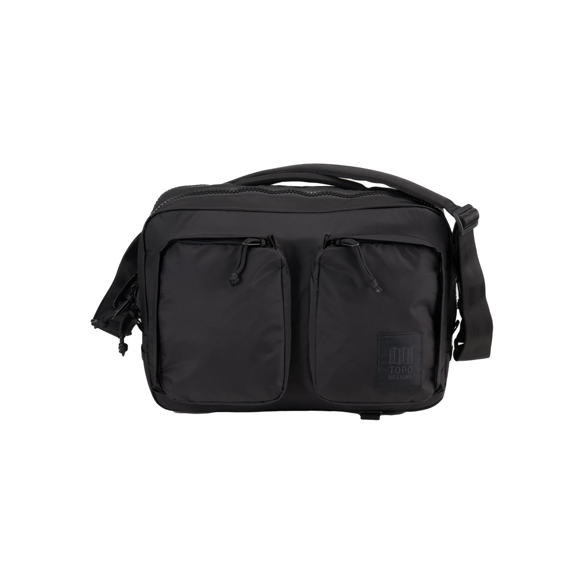 Topo Designs Global Briefcase in Black — custom branded by Motive