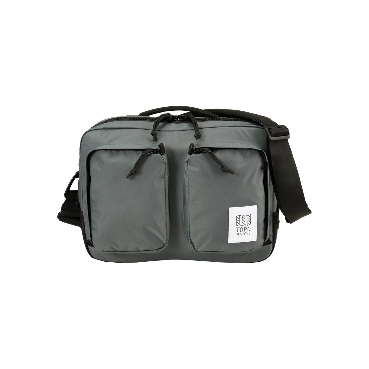 Topo Designs Global Briefcase in Charcoal — custom branded by Motive