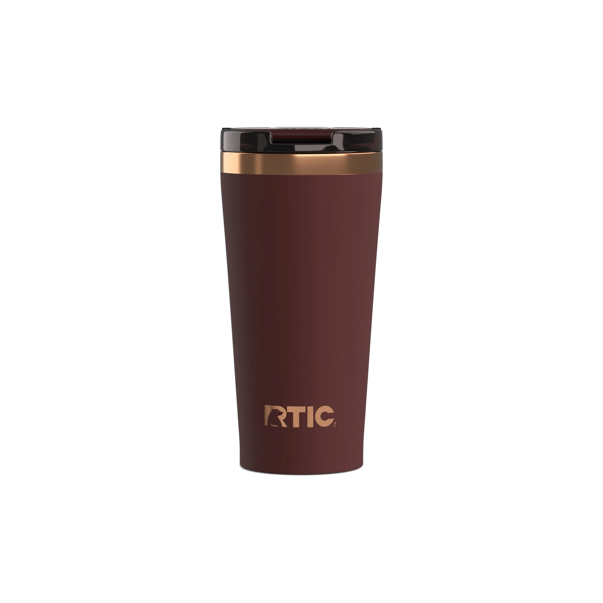 RTIC Happy Hour Pint Tumbler in Chocolate Brown — custom branded by Motive