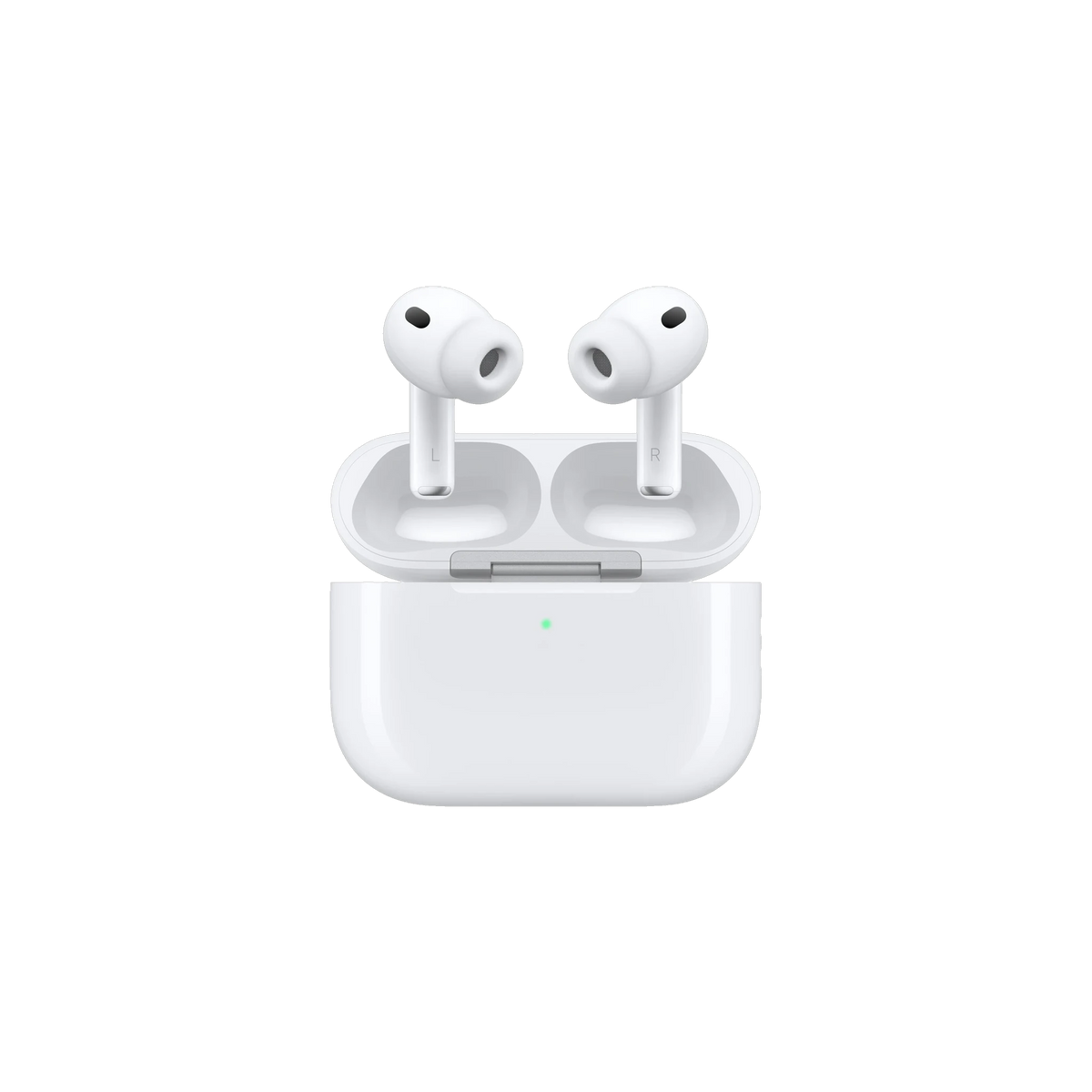 Apple AirPods Pro 3, earbuds out of the case — custom branded by Motive
