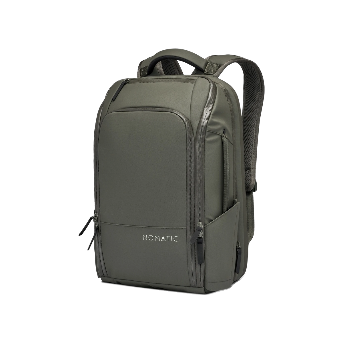 NOMATIC Travel Pack in Olive — custom branded by Motive