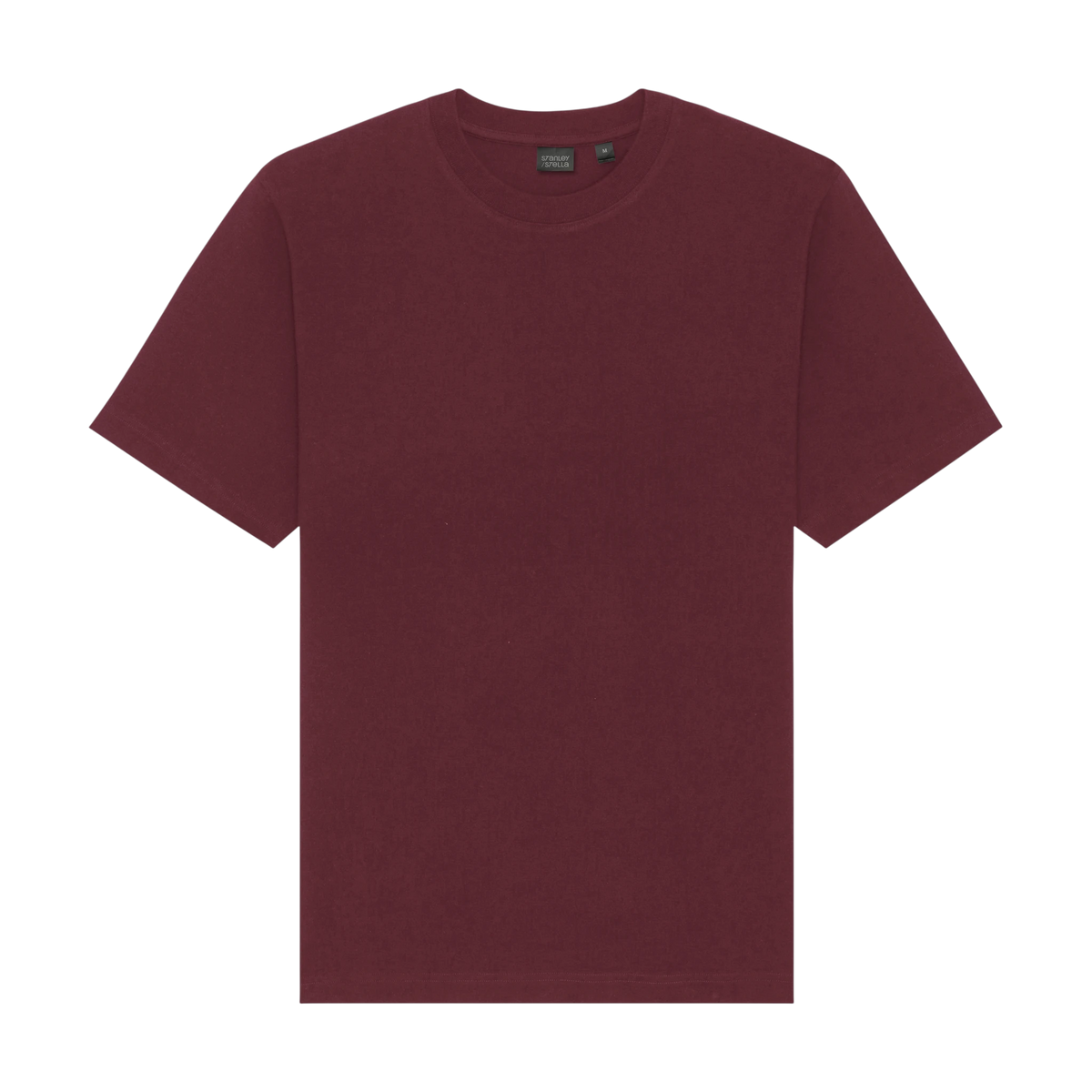 Stanley/Stella Freestyler Tee in Burgundy — custom branded by Motive