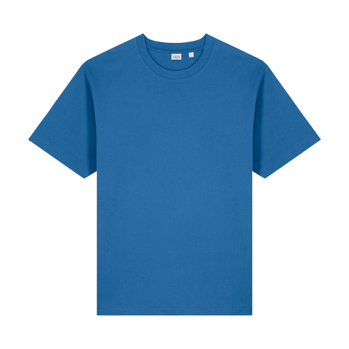 Stanley/Stella Freestyler Tee in Mindful Blue — custom branded by Motive
