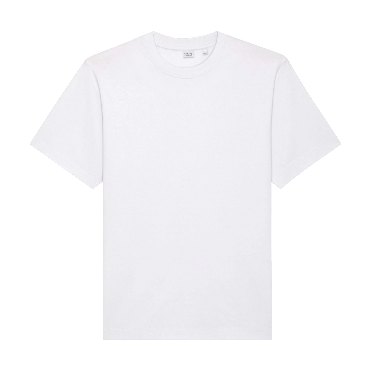 Stanley/Stella Freestyler Tee in White — custom branded by Motive