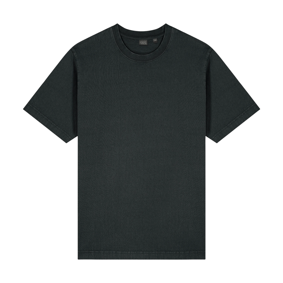 Stanley/Stella Freestyler Vintage Tee in G. Dyed Black Rock — custom branded by Motive