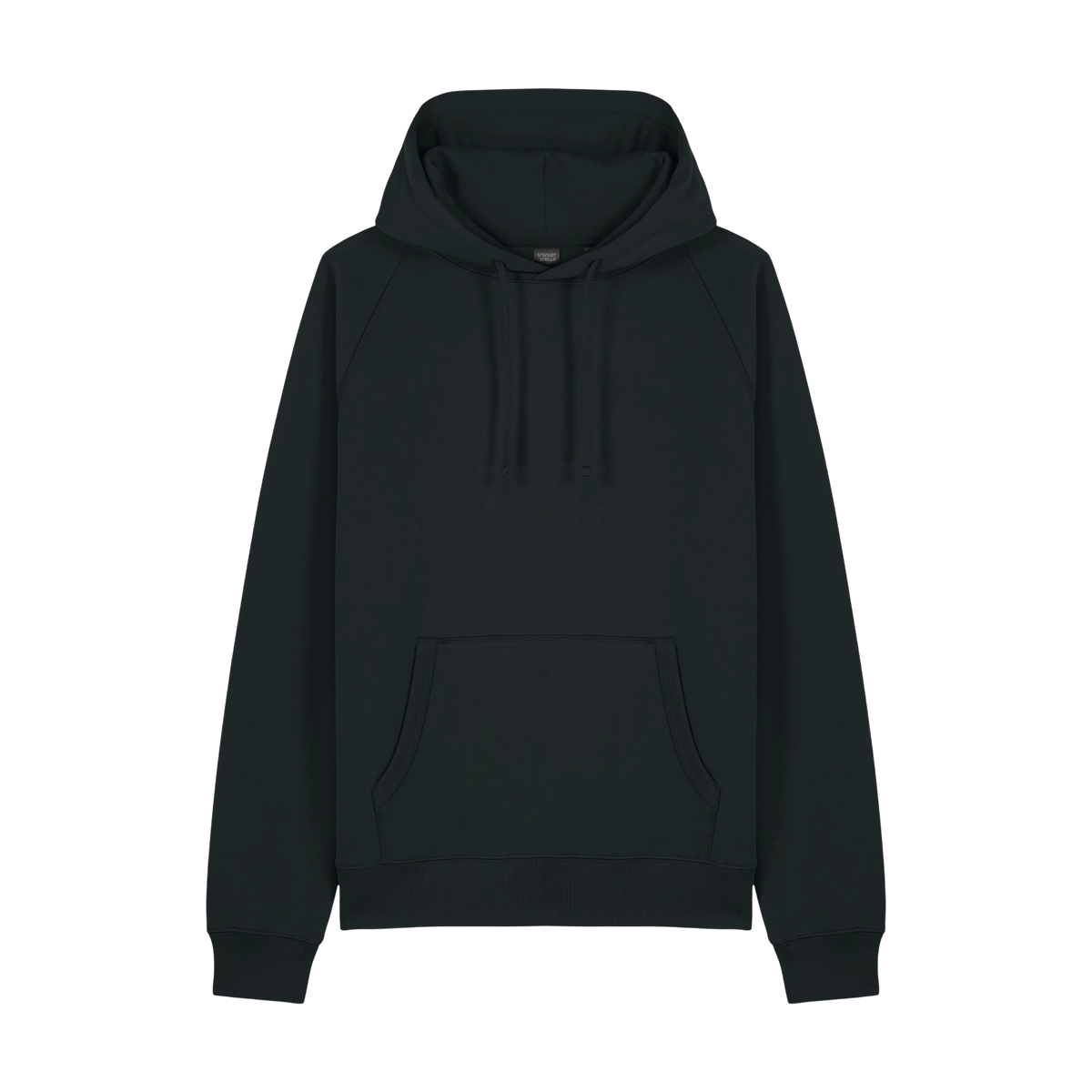 Stanley/Stella Striker Hoodie in Black — custom branded by Motive