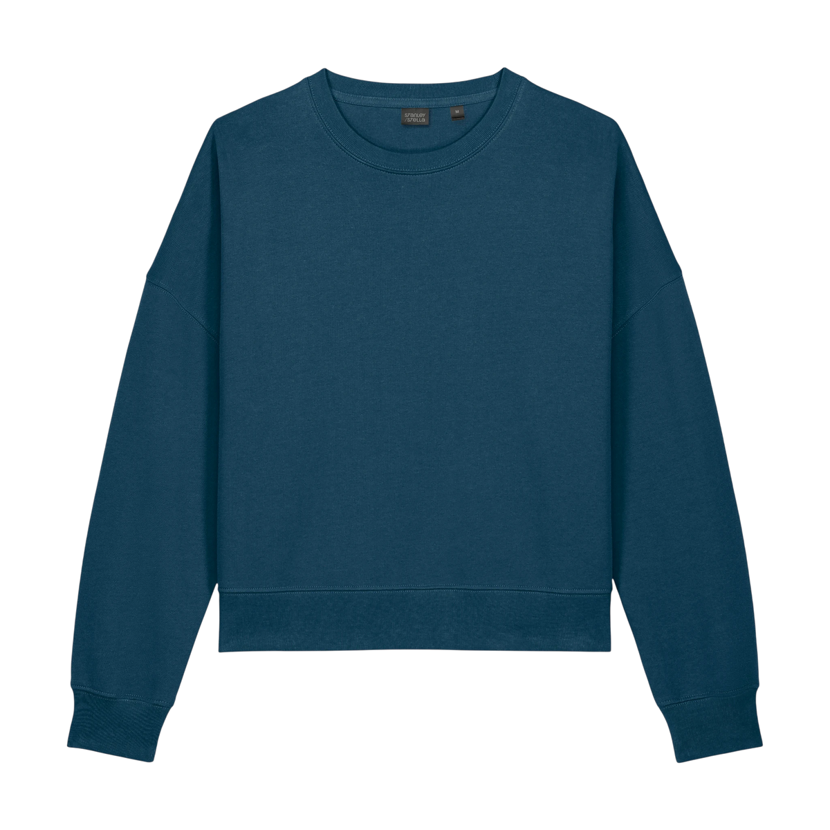 Stanley/Stella Alma Sweatshirt in Deep Teal — custom branded by Motive