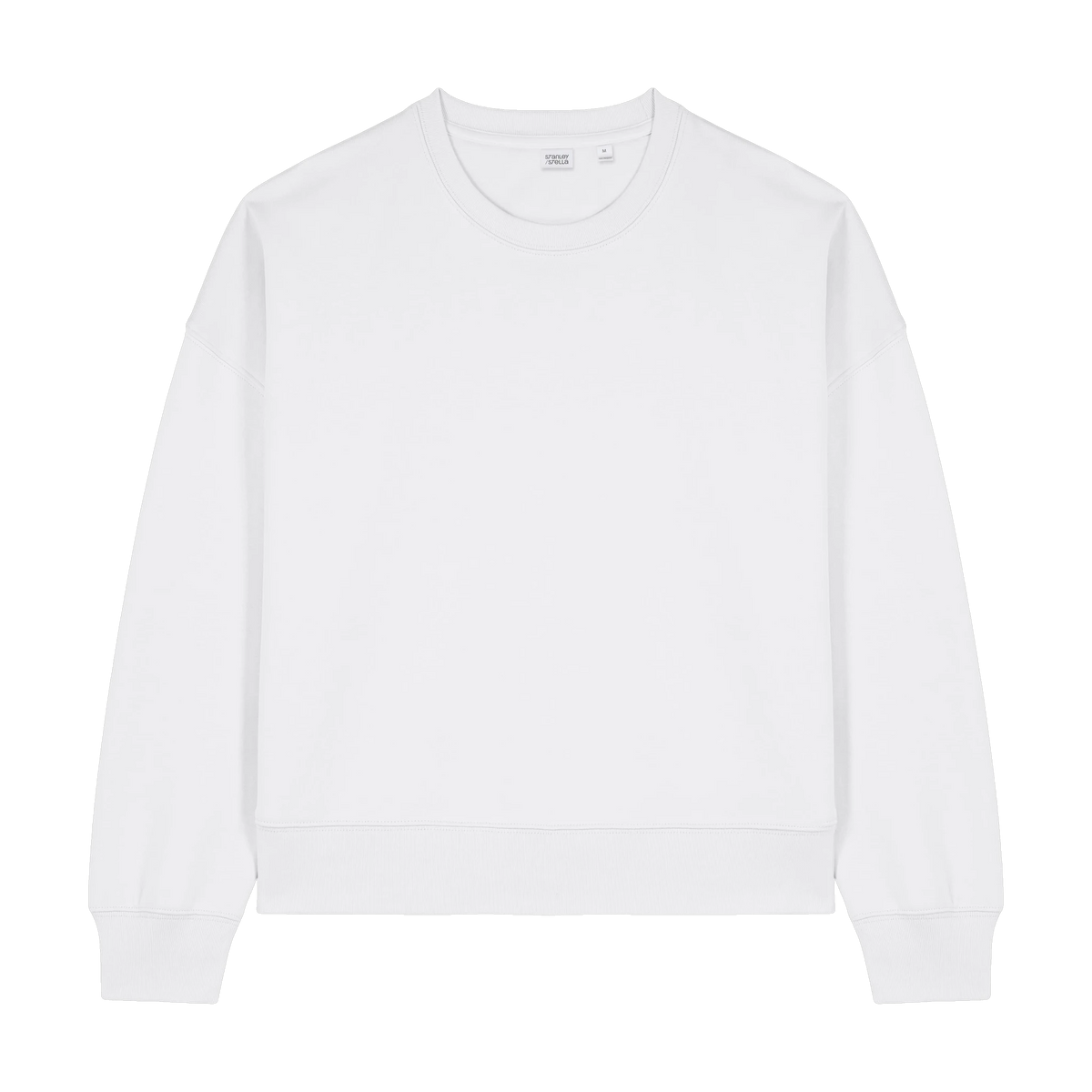 Stanley/Stella Alma Sweatshirt in White — custom branded by Motive