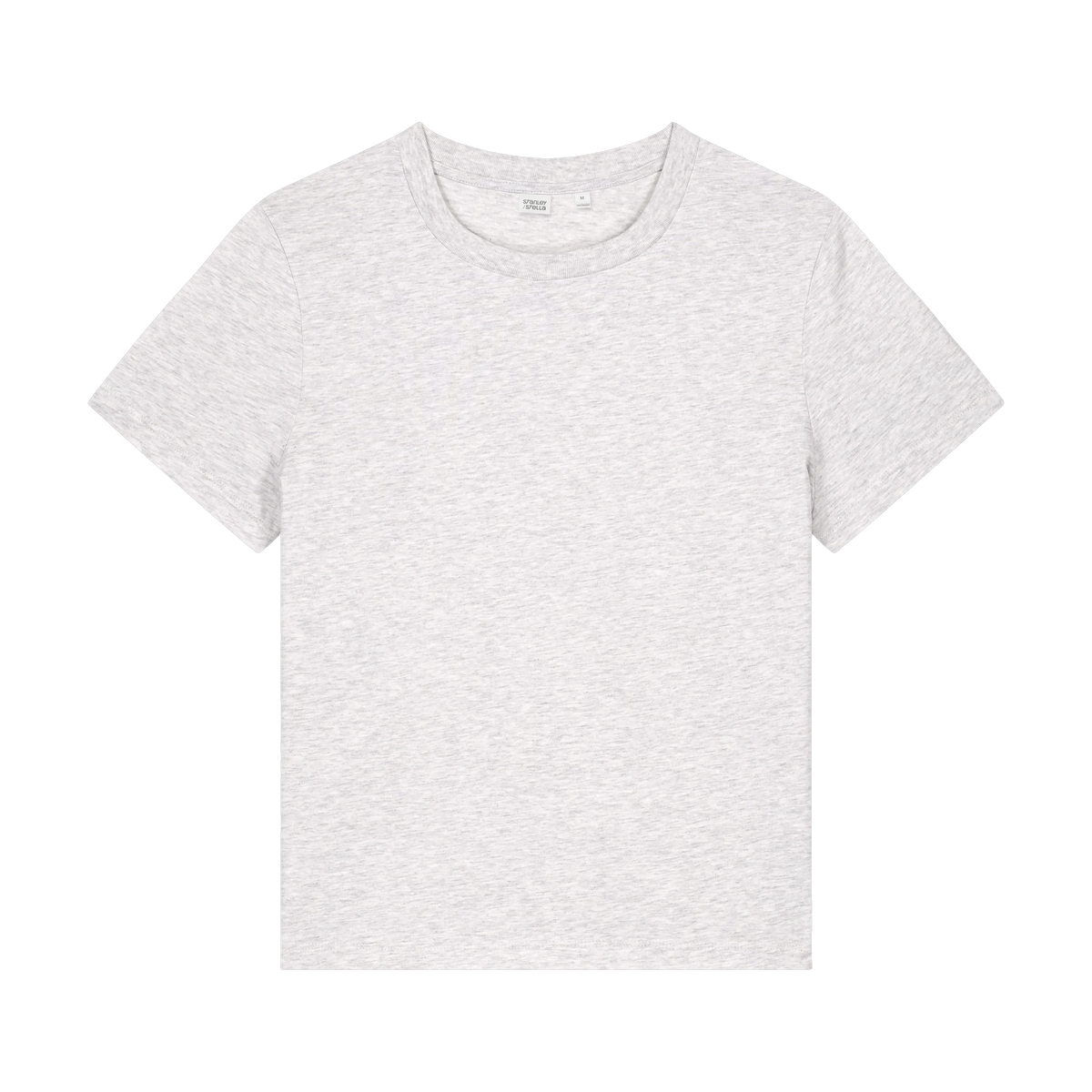 Stanley/Stella Muser Tee in Cool Heather Grey — custom branded by Motive