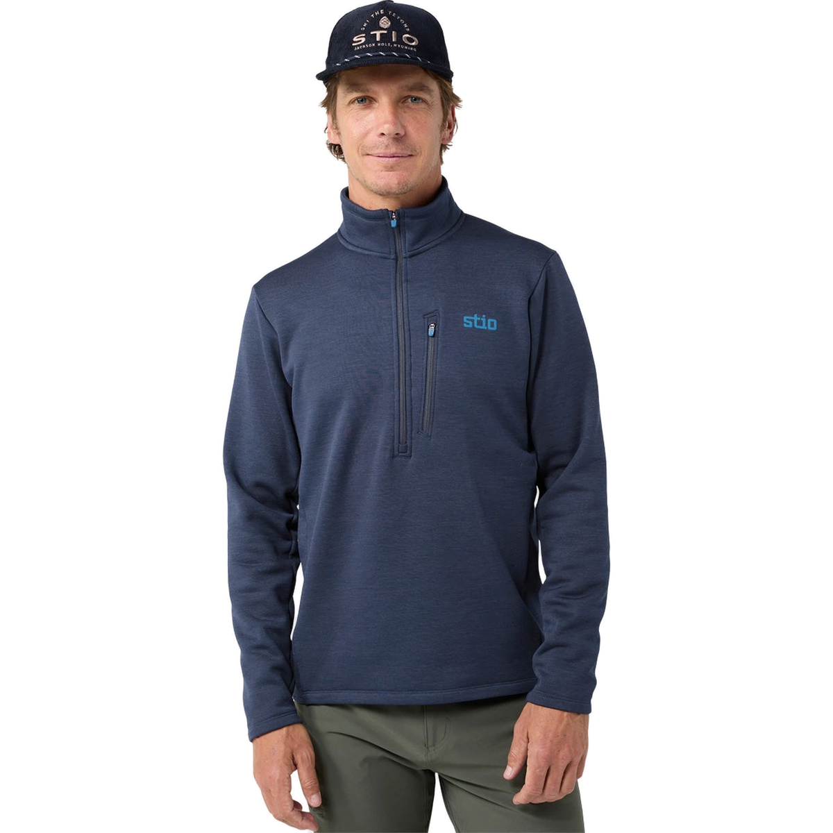 Stio Glide Power Stretch Half-Zip in Mountain Shadow