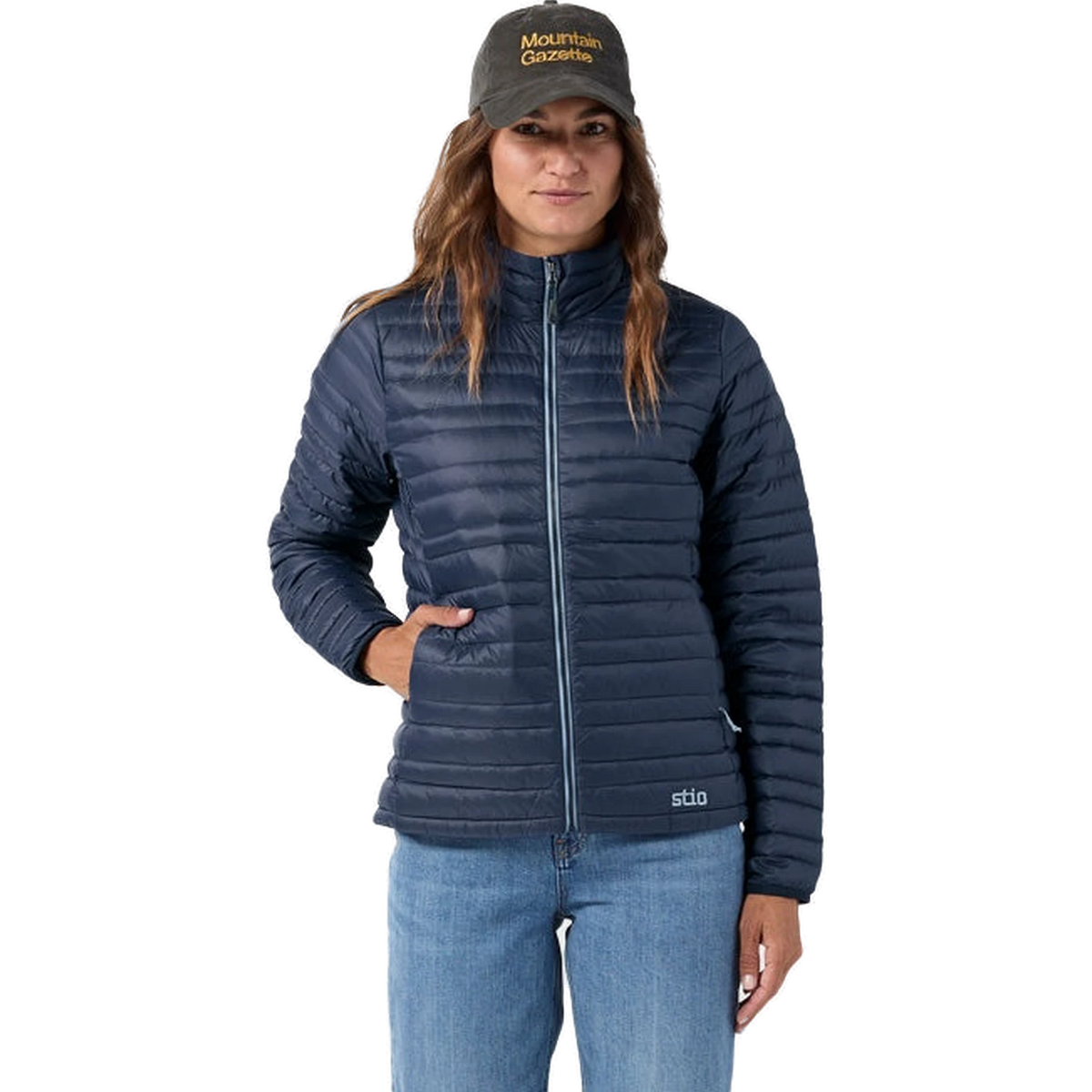 Stio Women's Pinion Down Sweater in Mountain Shadow