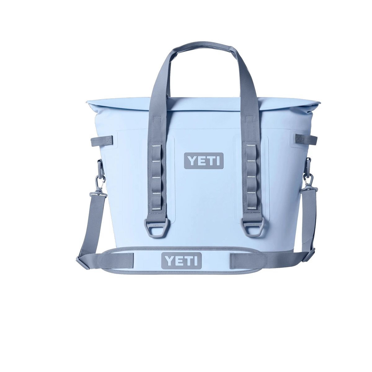 YETI Hopper M30 2.0 Soft Cooler in Big Sky Blue — custom branded by Motive